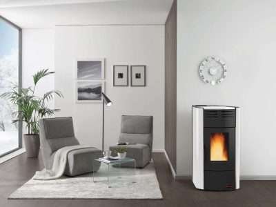 TERMOSTUFA PELLET VENT 18.1KW RAFFAELLA IDRO H15 BIANCO