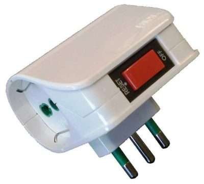 FME 87.310 ADATTATORE 10A 2P BIP SCH C/INTER SICUR