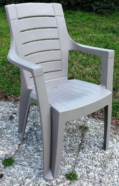 POLTRONA RESINA CLEOPATRA C/BRACCIOLI TORTORA