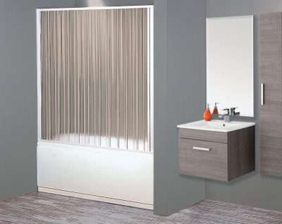 PARETE VASCA A SOFFIETTO 1 LATO 170-140XH150 CM