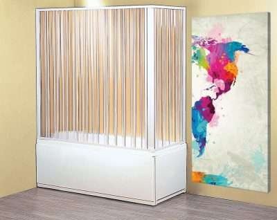 PARETE VASCA A SOFFIETTO 2 LATI 70X170-140XH150 CM