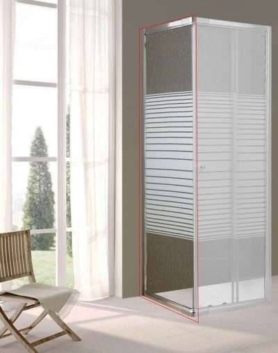 PARETE FISSA CRISTALLO TRASP. SER. 6 MM 64/70 CM LUSSO