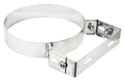 COLLARE INOX CON STAFFA PER TUBO STUFA 30 CM