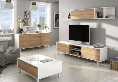 KIT CREDENZA 3 ANTE ZAIKEN 154X41XH75 CM BIANCO ROV