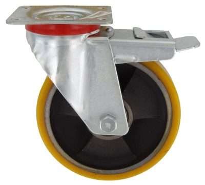 RUOTA POLIURETANO D 150X30 MM 24/ANT GIREV C/FRE