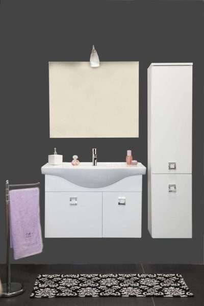 MOBILE BAGNO SOSPESO BRILLO CM.85 BIANCO