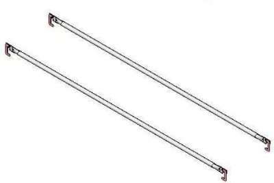 COPPIA ASTE PARAPETTO PER TRABATTELLO GRIM