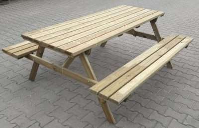 SET PICNIC LEGNO IMPREGNATO 180X160XH71 CM