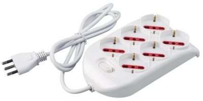 ROSI 94124 MULTIPRESA 6PR BIP SCHUKO + INT