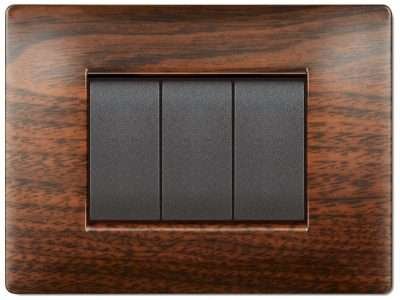 PLACCA LIFE Q LIVING PLAST LEGNO SCURO  4P