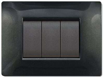 PLACCA LIFE Q LIVING PLAST NERO GLITTERING      4P