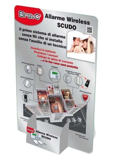 PANNELLO PUBBLICITARIO ALLARME CM.30X42