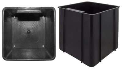 CONTENITORE IN ABS MULTIUSO 17X17XH19 CM NERO