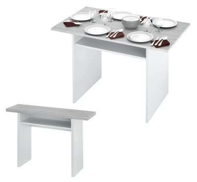 KIT TAVOLO CONSOLLE 35/70X120XH75 CM BIANCO CEME