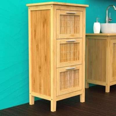 EISL Mobile Bagno con 3 Cassetti Bamboo 30x42x82 cm
