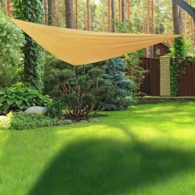 Vela Parasole Triangolare 3x3 m Beige