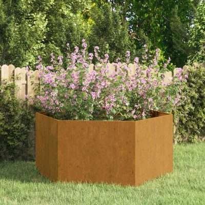 Fioriera Rusty 90x90x45 cm Acciaio Corten
