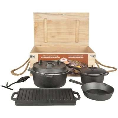 Set da cucina Esschert Design Sette pezzi da falò nero FF240