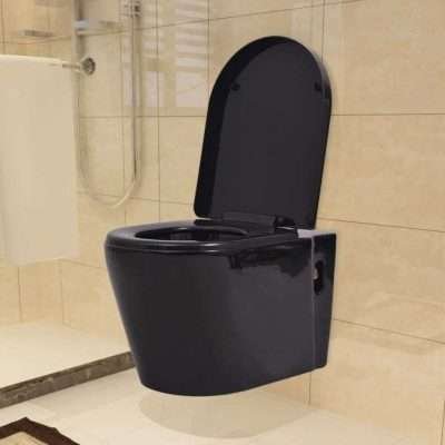 WC Sospeso in Ceramica Nero
