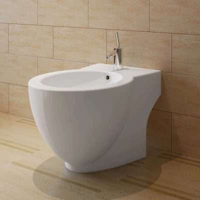 Supporto per Bidet Rotondo Bianco Ceramica di Alta Qualità