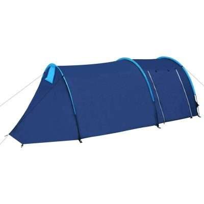 Tenda da Campeggio 4 Persone Blu Navy/Azzurro