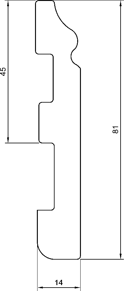 C411 Battiscopa in polimero80x13x2000 mm - immagine 2