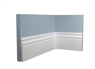 JX266 Battiscopa in polimero 100x10x2000 mm BIANCO