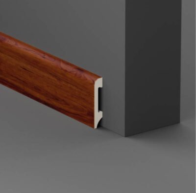 JC818 Battiscopa in polimero 75x14x2000 mm Mogano