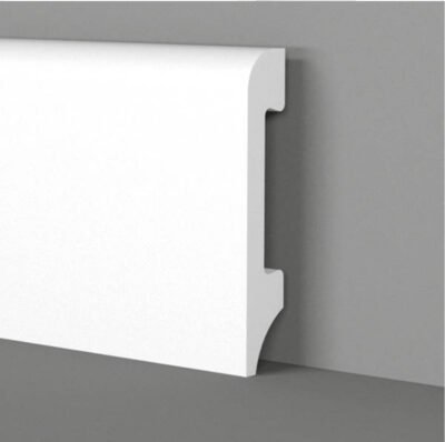 JC818 Battiscopa in polimero 75x14x2000 mm Bianco
