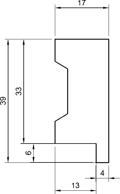 JX218A Profilo di giunzione 39x17x2000 mm - immagine 2