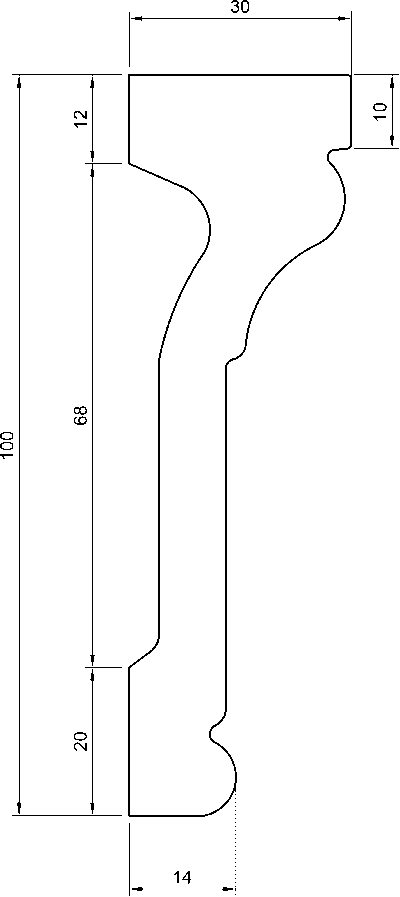 JX222 Cornice in polimero 100x30x2400 mm - immagine 2