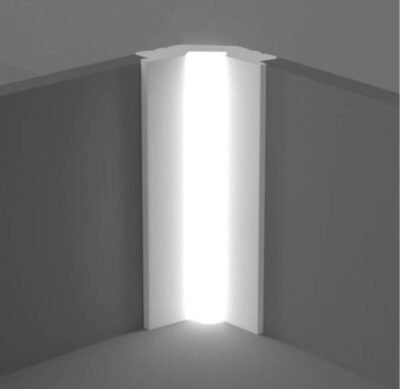 JX185 Cornice in polimero ad incasso LED 38x66x2700 mm