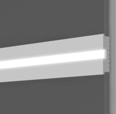 JX183 Cornice in polimero ad incasso LED 17x80x2700 mm