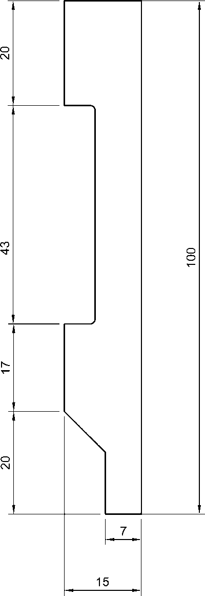 JC133 Battiscopa in polimero 100x15x2000 mm - immagine 2