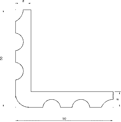 JC488 Angolare in polimero50x50x3000 mm - immagine 2