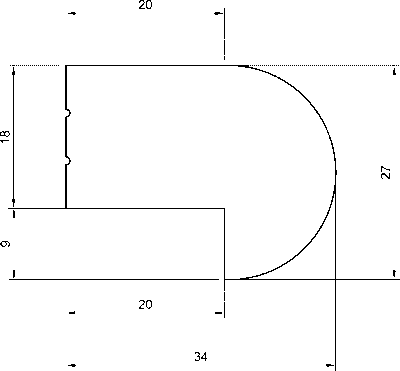 JX109 Cornice in polimero 34x18x25x2000 mm - immagine 2