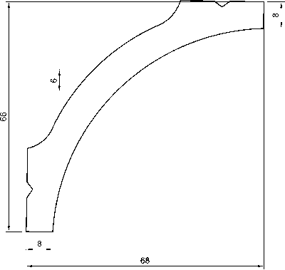 JX118 Guscio soffitto in polimero 67x67x2000 mm - immagine 2