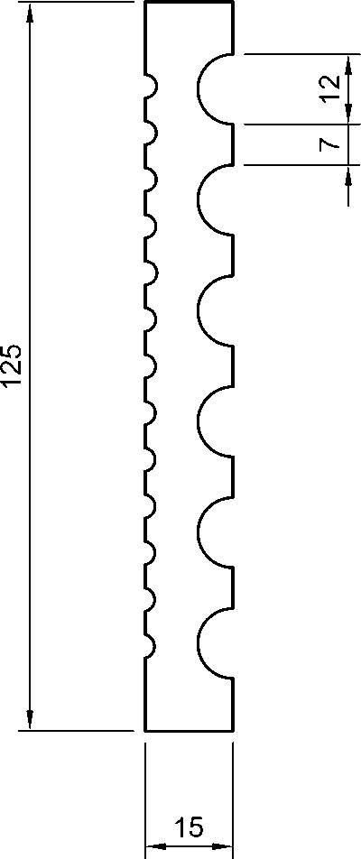 JX273 Cornice in polimero 125x15x2000 mm - immagine 2