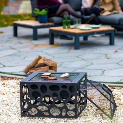 RedFire braciere con griglia per barbecue "Mikor" nero