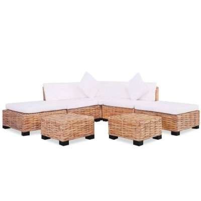 Set Divani 18 pz in Rattan Naturale