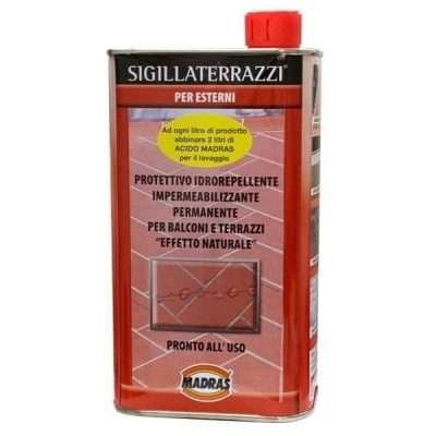 SIGILLATERRAZZI 1 Litro Protettivo idrorepellente impermeabilizzante per balconi, terrazzi e pavimenti sospesi