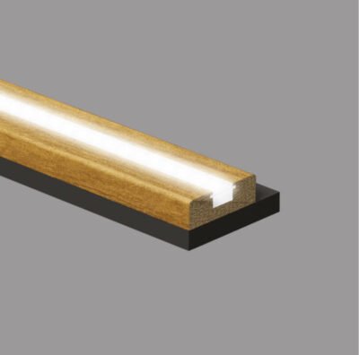 LA1384F Pannello profilo singolo per Alloggio LED 55x3000 mm