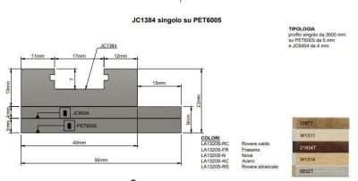 JC1385 Profilo per illuminazione LED in polimeri 63x21x2800 mm - immagine 2