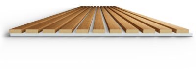 Pannello Fonoassorbente 270 cm x 60 cm ROVERE CALDO su PET BIANCO - immagine 2