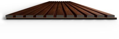 Serie WOOD listello da 4cm Noce su Noce fonoassorbente misura 60x300x2,2 cm - immagine 2