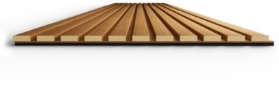 Serie WOOD listello da 4cm Rovere caldo su Rovere fonoassorbente misura 60x300x2,2 cm - immagine 2