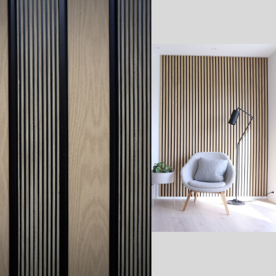 Doga Murale Rigato Rovere sbiancato pannello listellato di duro polimero marca ITR Doghe listelli Boiserie