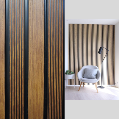 Doga Murale Rigato Rovere caldo pannello listellato di duro polimero marca ITR Doghe listelli Boiserie