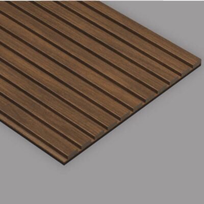 Serie WOOD listello da 4cm Noce su Noce fonoassorbente misura 60x300x2,2 cm
