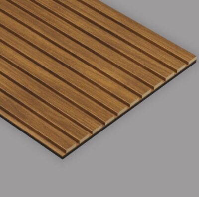 Serie WOOD listello da 4cm Rovere caldo su Rovere fonoassorbente misura 60x300x2,2 cm